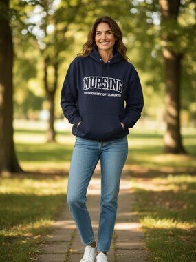 University of Toronto Nursing Hoodie, Size S, Navy Blue